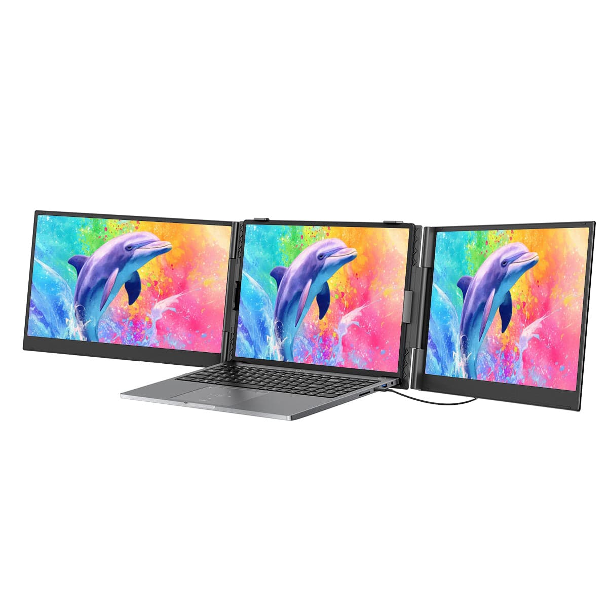 Blackview DCM8 Pro 15.3" Dual Laptop Screen Extender – Ultra-Thin Triple Workstation with Built-In Battery