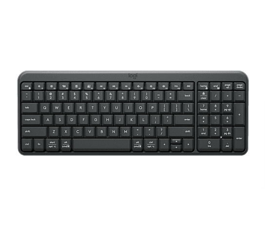 Logitech K250 Bluetooth Keyboard with Numpad, Easy Connectivity, Compact Wireless Keyboard Made with Recycled Plastic, Spill-Resistant, Comfortable K…