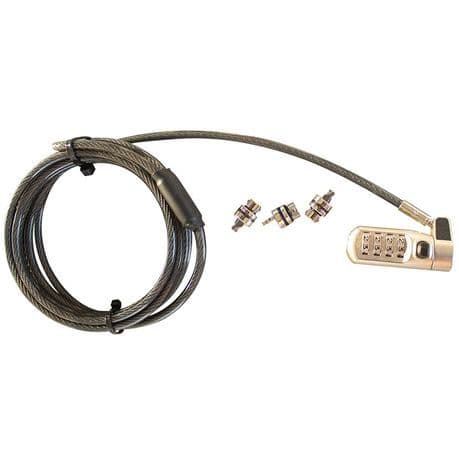 RCT 4 Digit Notebook Security Lock with TBar security slot adaptor for Notebook without lock slot 1.5m